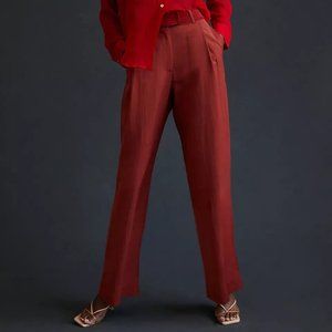 Anthropologie Tiny 6 NWT Noreen Pants Tailored Dress Trousers Dark Burnt Orange